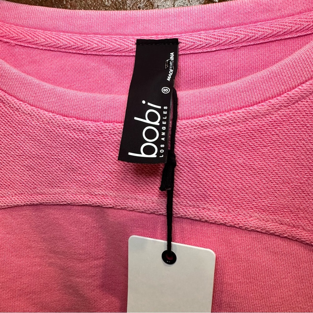 NWT! Bobi Pink Reverse Yoke Pullover Size Small - Picture 5 of 7
